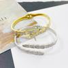 Pulseira de fivela de aço titânio banhada a ouro 18K real, vento ins, pulseira de luxo, pulseira de esmalte com gota de esmalte, fabricantes atacado explosões