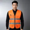 Coletes refletivos para canteiros de obras, projetos de construção chineses, roupas refletivas de segurança, impressão de logotipo personalizado, uniformes de trabalho