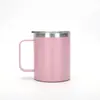 Caneca Transfronteiriça 12oz Aço Inoxidável 304 Copo Térmico Casa Escritório Copo de Café Outdoor Portátil com Alça