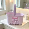 Cesta de armazenamento portátil para banheiro Sanrio, cesta de banho para dormitório estudantil, cesta de lavagem fofa de desenho animado de grande capacidade