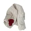 Ropa de Abrigo de Algodón Acolchado con Cuello en V para Mujer Invierno 2024 Nuevo Estilo Coreano Suelta Cálida Casual Chaqueta de Moda