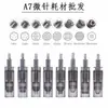 Drpen.Pen A7 Pluma Negra Pequeña Clip para Punta Eléctrica de Microneedle 12 Pines 36 Pines Nano Cristal Redondo Mts Punta de Microaguja