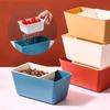 Caja creativa de doble capa para alimentos perezosos, caja para semillas de melón agrietadas, artefacto de oficina, plato cuadrado para semillas de melón, plato de fruta de plástico para el hogar