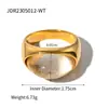 Anel Jingqiao em Ouro 18K com Zircônia e Aço Titânio para Mulheres, Não Desbota, Joia de Mão, Luxo Acessível, Aço Inoxidável de Alta Qualidade, Joias Transfronteiriças