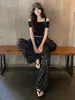 Calça pantalona versátil de estilo coreano, com estampa de leopardo e corte relaxed, calça casual de seda gelada de cintura alta para o verão, estilosa e que rejuvenesce