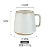 Caneca de Cerâmica Criativa Caneca de Café com Leite Caneca de Bebida para Escritório com Alça Caneca de Café da Manhã Doméstica Caneca de Casal