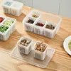Caja de Almacenamiento Multicompartimento, Organizador para Nevera de Cocina para Especias, Frutas y Verduras