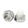 Tuerca de bola de plástico de acero inoxidable 304, tuerca decorativa de nailon hexagonal, M5/M6/M8/M10