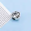 Mezcla 10 Letras Inglesas de Plata Antigua Corazón de Amor Aleación Cuentas de Agujero Grande Pulsera Pulsera de Cuentas Joyería de Agujero Grande Accesorios Espaciadores