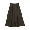 Pantalones Falda Sueltos Tallas Grandes ALINDM para Mujer, Estilo Delgado de Verano 100kg Nueve Puntos Sueltos Caídos de Pierna Ancha