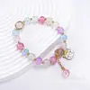 Pulsera Nueva de Estilo Japonés y Coreano con Cuentas de Cristal de Palomitas de Maíz para Mujer Estudiante DIY Pulsera de Margarita ins Venta al por Mayor