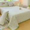Funda de Cama Gruesa de Gasa Arrugada de Algodón Hinchable Universal para Todas las Estaciones Juego de Tres Piezas Sábana Acolchada Colchón de Dormitorio Estudiantil
