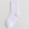 Meias infantis de cano alto com sapatos de couro pequenos, calças de tubarão, meias de algodão de cor sólida, moda Coringa, meias absorventes de suor, atacado
