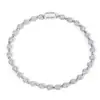 Pulseira de Corrente com Contas Redondas de Moissanita em Prata Esterlina 925 de 4mm Hip-Hop Transfronteiriço Europeu e Americano Luxo Leve de Alta Qualidade para Homens Feita Sob Medida