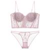 Sostén Wrap de Encaje Bordado Francés Push-Up Sexy Set de Sostén Corsé 829