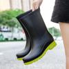 Nuevos Zapatos de Trabajo de Cocina para Mujer de Media Caña Conjunto de Invierno Zapatos para Lluvia para Mujer Zapatos de Lluvia de Moda para Mujer Venta al por Mayor