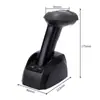 Escáner de códigos de barras Deli 14951W escáner de código unidimensional caja rápida de supermercado escanear código escáner inalámbrico