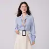 Camisa Rosa para Mujer, Ajustada de Manga Larga, Ropa de Trabajo Formal Profesional, Nuevo Top de Mujer para Primavera y Otoño, Camisa de Trabajo