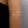 Europeu e Americano Venda Quente Transfronteiriça Nova Tendência de Moda Anel Geométrico Pulseira Feminina Design de Nicho Sentido de Design Pulseira de Braço Aberto