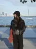 Jaqueta Acolchoada de Algodão Tendência Estilo Americano para Homens e Mulheres, Outono e Inverno Quente Solta Versátil Moda Retro Jaqueta Puffer