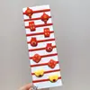 Diadema Infantil Roja Año Nuevo Goma Pequeña Año Nuevo Cuerda para el Cabello Linda y que No Lastima Adorno Festivo para la Cabeza Cuerda para el Cabello de Niñas Accesorios para el Cabello