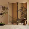 Nueva Pantalla Zen Estilo Chino, Aspecto Antiguo y Vintage, Biombo Wabi-Sabi para Sala de Estar y Comedor, Fondo Estético Dinastía Song, Estilo Chino