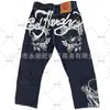 Nuevas Ventas Directas Estilo Americano desde el Extranjero, Jeans Personalizados con Pedrería Caliente, Pantalones Casuales Sueltos de Moda Japonesa High Street, Unisex