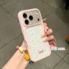 Adecuado para iPhone 18/17/16/15, nueva y moderna funda de espejo con diseño de corazón de dopamina, rosa
