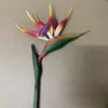 Siente Simulación Pájaro del Paraíso PU Cranowanglan Hotel Lobby Boda Maceta Flor Artificial Planta Verde Forma Arreglo Floral
