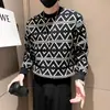 Suéter de marca da moda masculino personalizado casual para casal Ruan Shuai slim fit rua estilosa suéter de malha outono e inverno camiseta
