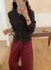 Suéter de Lana 100% Lana Cuello Redondo Bordado Estilo Coreano para Mujer, Cárdigan Simple de Punto Trenzado, Directo de Fábrica