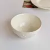 Prato de Jantar Cerâmico Colorido Subglaze Retrô Francês 2026 Novo Em relevo Prato de Louça Doméstico Tigela de Arroz Prato de Café da Manhã Retrô