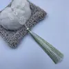 Recuerdos de Xiangfei Tuan Hua Cuentas Hebilla de Seguridad Borla 15cm Oreja Zi Estilo Antiguo Hanfu Cheongsam Solapa de Presión Guirnaldas Accesorios de Ropa