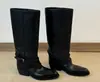 Primeiro Encontro com o Mesmo Estilo de Botas Usadas pela Personagem Ji Zhai Nv, Botas Longas de Salto Baixo para Mulheres, Botas Longas Populares de Inverno, Botas de Equitação de Cano Alto