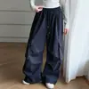 Macacão Feminino Outono Novo Estilo Crianças Maiores Moda Legal Calças Retas de Pernas Largas Calças Casuais Femininas Estilo Outono Alunos do Ensino Fundamental