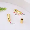 Acessórios para Pulseira com Contas Espaçadoras de Bambu Color-Preserving Banhadas a Ouro 18K, Contas Vazadas em Formato de Cintura, Acessórios para Contas Soltas Artesanais DIY