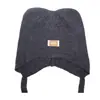 Chapéu de Lã para Outono e Inverno, Chapéu de Tricô Super Fofo Estilo Gato com Tiras, Versátil, Quente, Chapéu Protetor de Orelhas, Atacado Personalizado