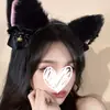 Diadema de Peluche con Campana Celebridad de Internet Orejas de Gato Conejo Tocado de Año Nuevo Diadema de Oreja de Gato Carmly Tarjeta para el Cabello Joyería para Mujeres