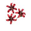 Lírio Dourado de Três Cabeças Flor Artificial Falsa Flor de Seda Arranjo de Flores para Salão de Casamento Arranjo de Flores Decoração de Casa Arte Floral