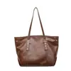 Bolsa Tote Simples Transfronteiriça para Comutação para Mulheres 2025 Inverno Nova Tendência Grande Capacidade Versátil Moda Bolsa de Ombro/Axila