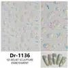 Redanco Novo Adesivo de Unha Manicure Adesivo de Unha Estéreo Marinha 5D em Relevo Água-viva Estrela do Mar Concha Luz Dr-1138