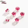 Base Redonda Plateada Seis Garras Incrustaciones de Cristal Zircón Colorido Garras Diamante Pulsera Collar DIY Accesorios de Joyería Cosidos a Mano con Diamantes