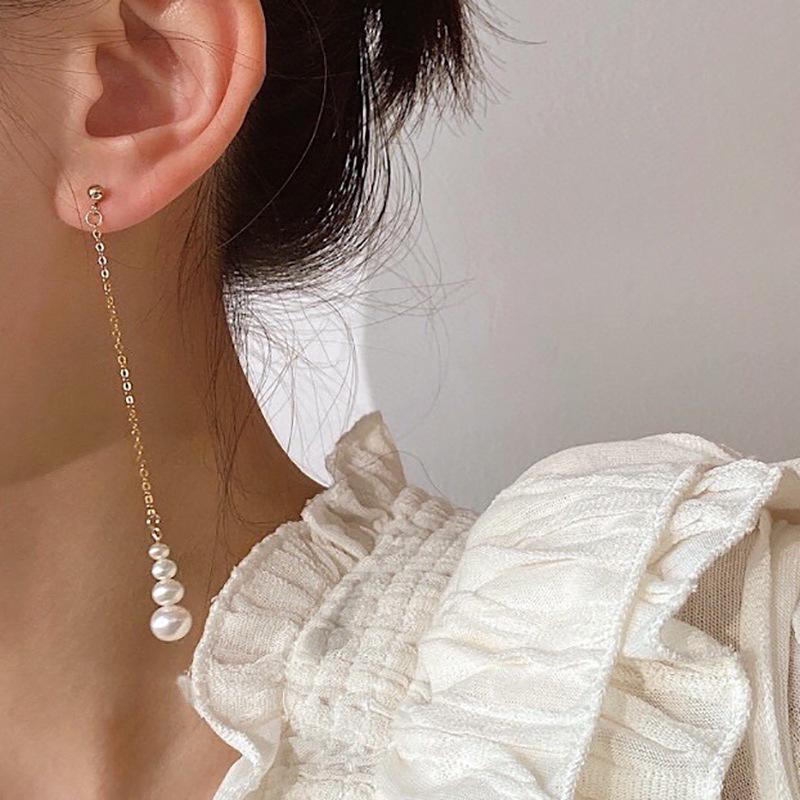 小众个性长款流苏葫芦耳钉 ins日韩超仙气质天然