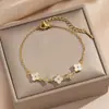 Moda Europea y Americana Elegante, de Alta Gama, Corazón Dulce y Fresco, Estrellas, Luna, Mariposa, Pulsera de Circonita, Diseño de Nicho, Exquisita Mano