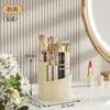 Soporte giratorio transfronterizo para brochas de maquillaje, portalápices para tocador, caja de almacenamiento para utensilios de cocina y cubiertos, caja de almacenamiento con drenaje para cucharas y tijeras