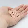 Etiqueta de Metal Quadrada com Logo em Liga de Zinco Fundida por Injeção com Gotejamento de Óleo, Acessórios de Ferragens Decorativos para Embalagem de Cartão, Etiqueta Feita Sob Medida