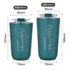 Taza de Acero Inoxidable 304 Engrosada con Aislamiento al Vacío, Aspecto de Alta Calidad, Portátil, para Coche, Taza de Café para Exteriores, Vaso de Agua Simple para el Hogar