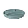 Plato de Cena de Silicona para Bebé Infantil con Ventosa Grado Alimenticio Resistente a Altas Temperaturas Anticaídas Plato Dividido Logo Impreso Vajilla de Silicona