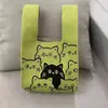 Bolso Tote Nuevo de Moda con Lindo Diseño de Animal, Bolso de Mano Versátil para Mujer, Estilo Coreano y Japonés, Bolso de Punto para Exteriores para Damas