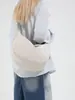 Bolsa de Ombro da Moda, Bolsa Simples Estilo Japonês Formato Bolinho, Bolsa de Ombro Versátil Cor Sólida Feminina, Nova Bolsa Transversal de Grande Capacidade